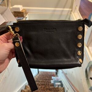 Hammitt Black Wristlet with Gold Studs